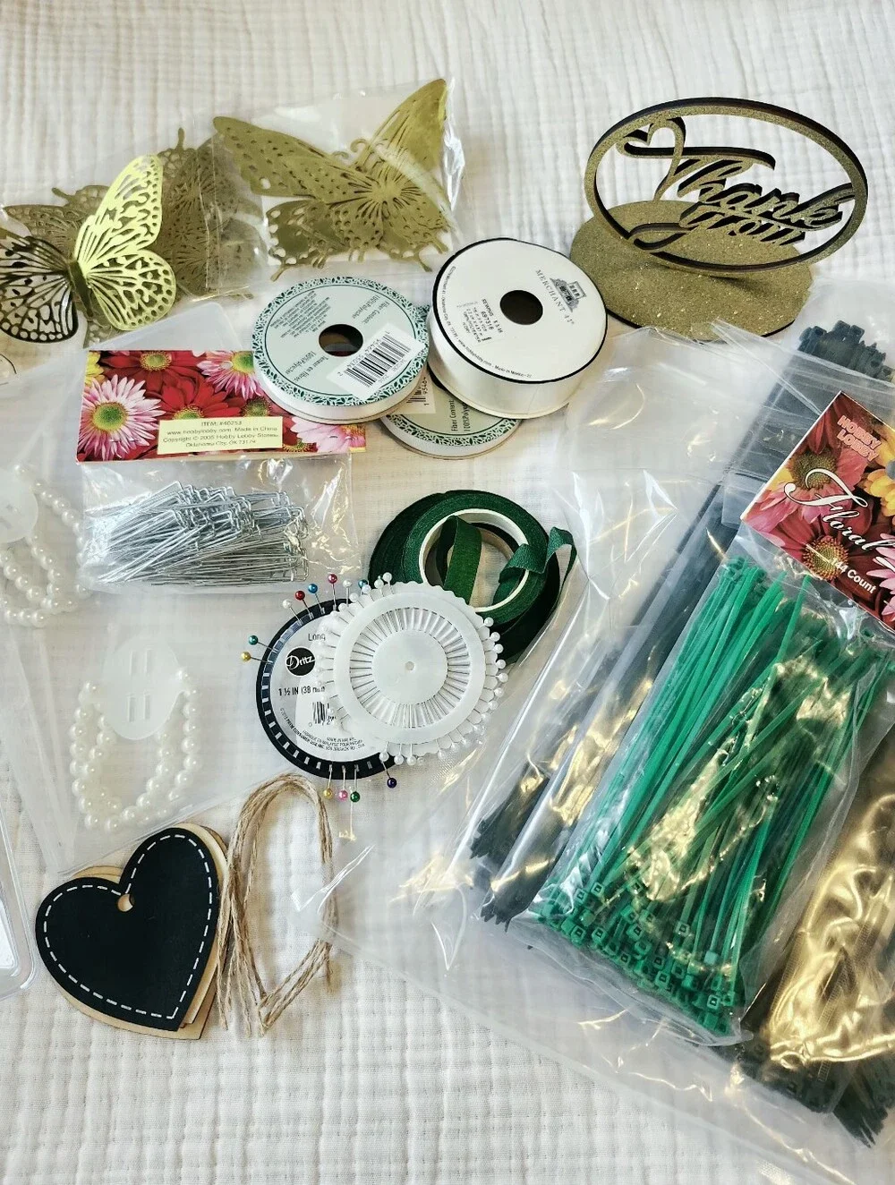 Floral Craft Supplies Bundle – Petals, Floral Tape, Pins, Corsage Boxes